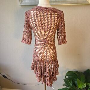 Rachel Rachel Roy Women's Crochet Open Knit Cardigan Sweater Size‎ S Multicolor